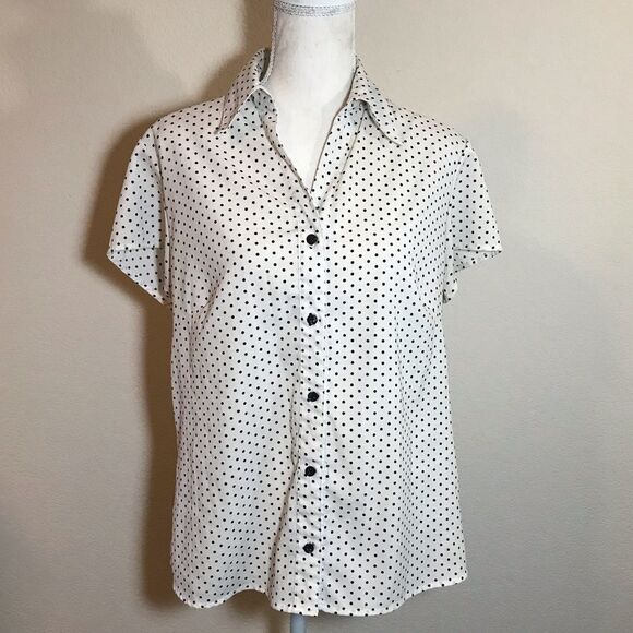 Polka dot button up blouse - Picture 1 of 5